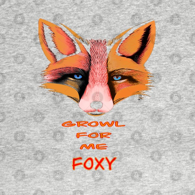 GROWL FOR ME FOXY BLUE EYED FOX CUTE by sailorsam1805